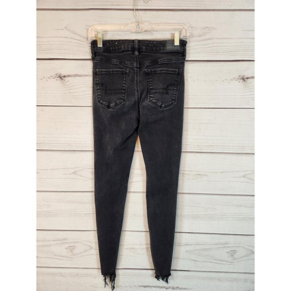 Old Navy Women's Black Solid Stretch Distressed H… - image 2